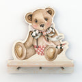 Wandplank kinderkamer met haakjes – teddybeer