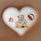 Wandplank kinderkamer met haakjes – teddybeer – afbeelding 2