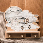 Wandplank kinderkamer met haakjes – vliegtuig – afbeelding 2