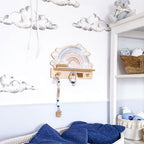 Wandplank kinderkamer – mini wandplank blauwe regenboog – afbeelding 8