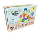 Zachte bouwblokken baby met wielen – 21 stuks