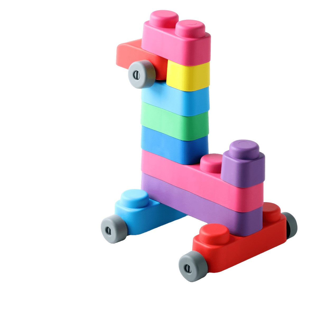 Zachte bouwblokken baby met wielen – 33 stuks – afbeelding 11